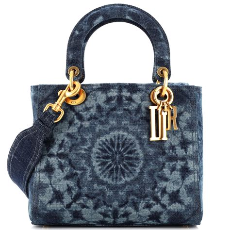 medium Lady Dior KaleiDiorscopic denim handbag 